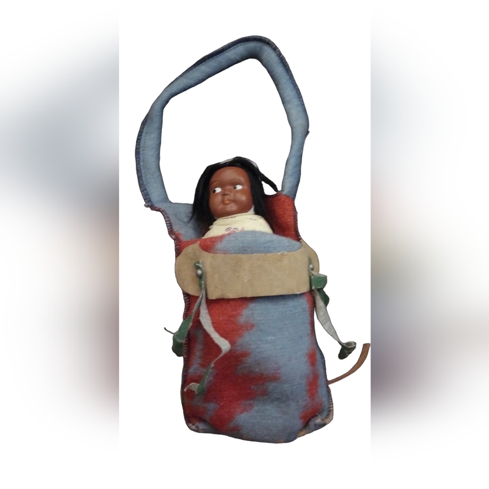 Euc vintage skookum native papoose doll